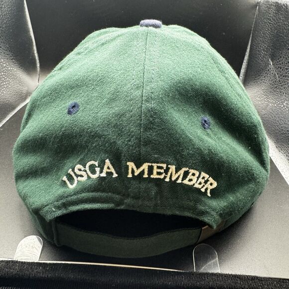 Vintage 100th US Open Pebble Beach 2000 Strap Back Hat Green Made In USA - Picture 3 of 6